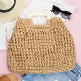 Stylish Oversized Straw Tote - Perfect for Any Occasion, Totes, $ 42.00, A Moment Of Now™